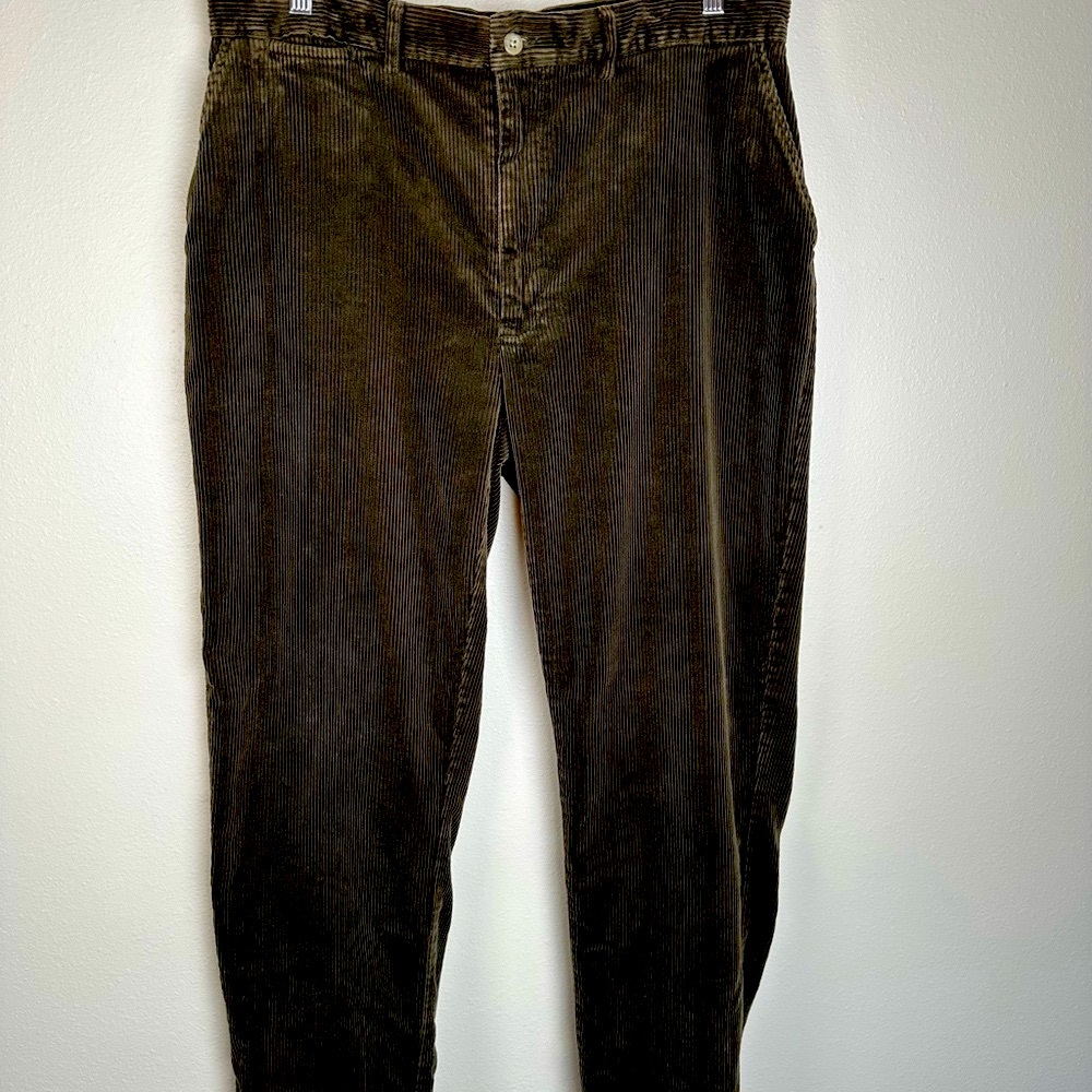 Ralph Lauren Men's Corduroy Olive Green Vintage Pants